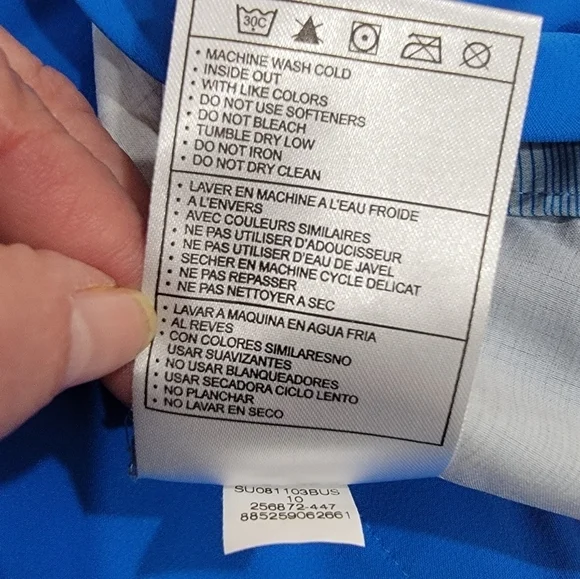 Nike Golf Skort Blue Skort Activewear Skirt with Shorts Zipper sides Size 10 - Picture 10 of 15